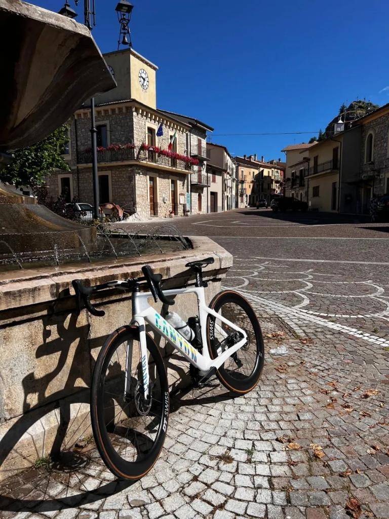 Bike in Pietraferrazzana village square