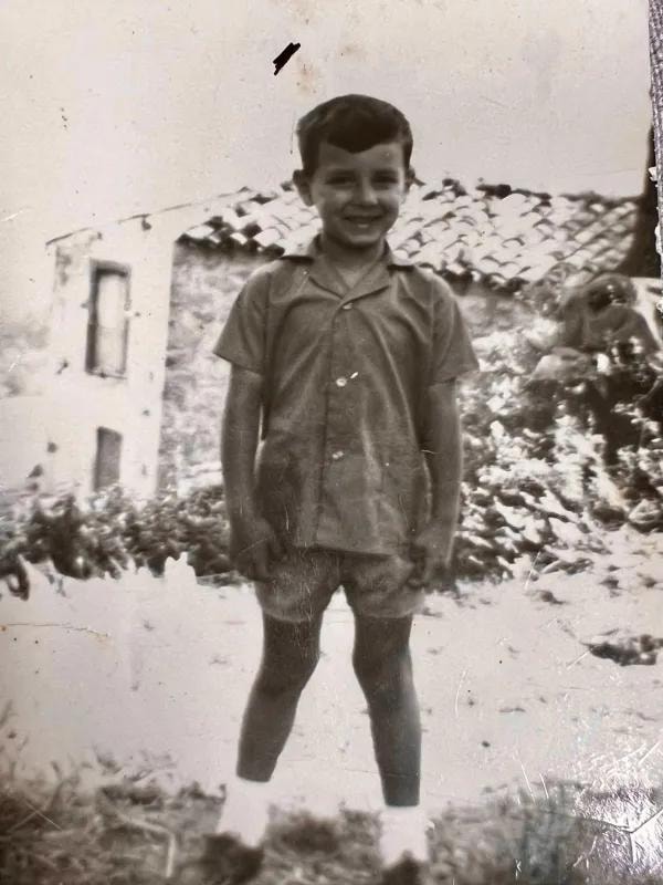The founder as a young boy in Pietraferrazzana